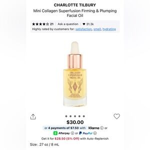 Charlotte Tilbury Collagen Superfusion Facial Oil